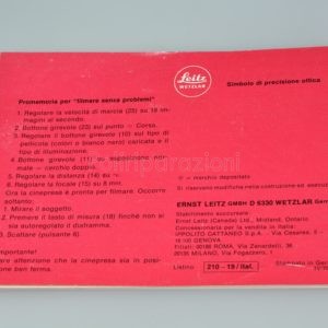Libretto Istruzioni Leica Leicina Super Italiano