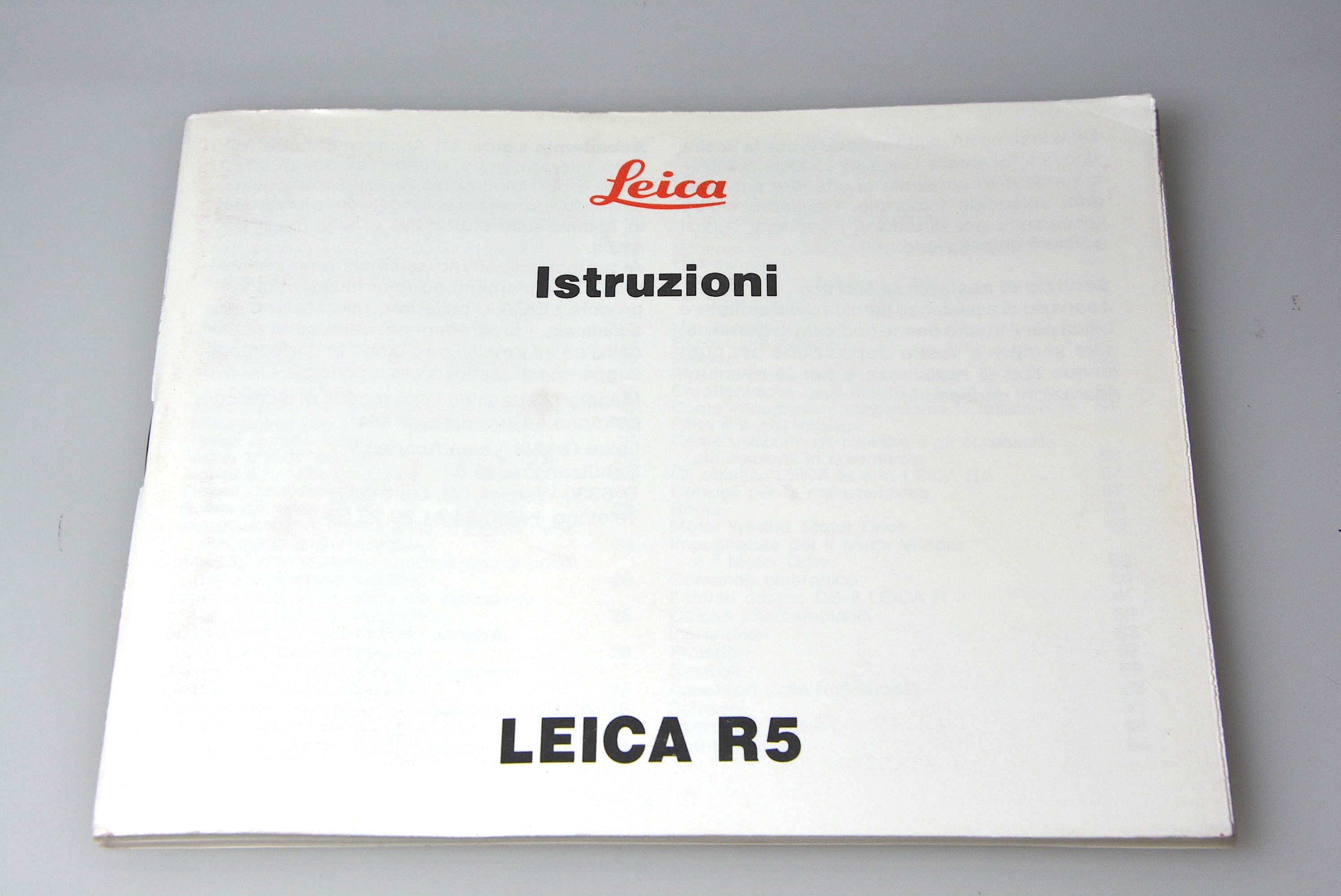 Intruzioni per Leica R5 Leica LEICA R5 NOTICE en Italien 