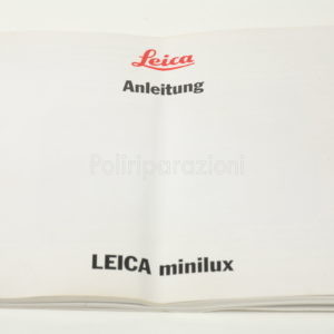Libretto Istruzioni Leica Minilux Tedesco