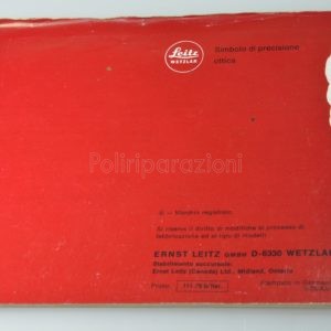 Libretto Istruzioni Leica Leicaflex SL Italiano